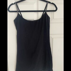 Black Cami with crystals